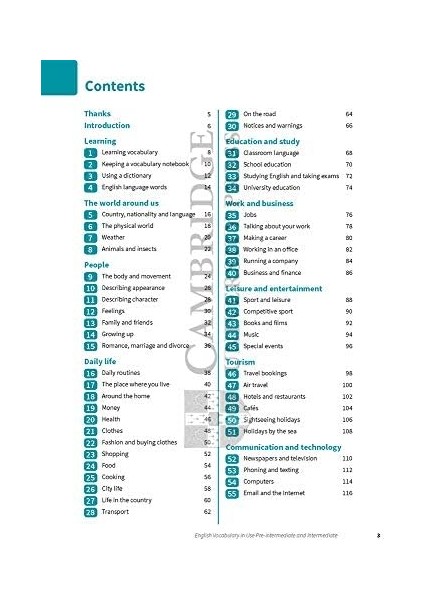 English Vocabulary In Use: Vocabulary Reference And Practice modelleri