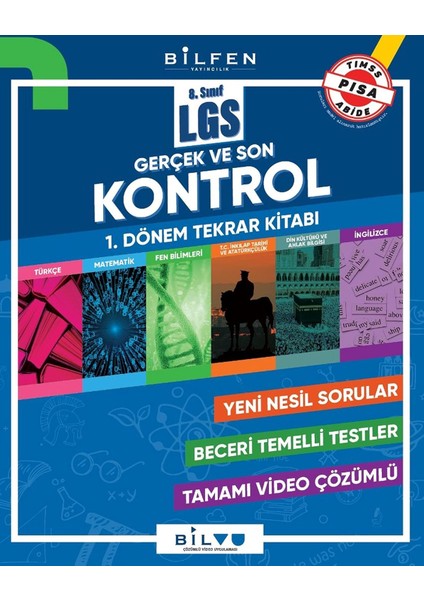 8. Sınıf Lgs 1. Dönem Gerçek ve Son Kontrol Tekrar Kitabı Bilfen Yayınları