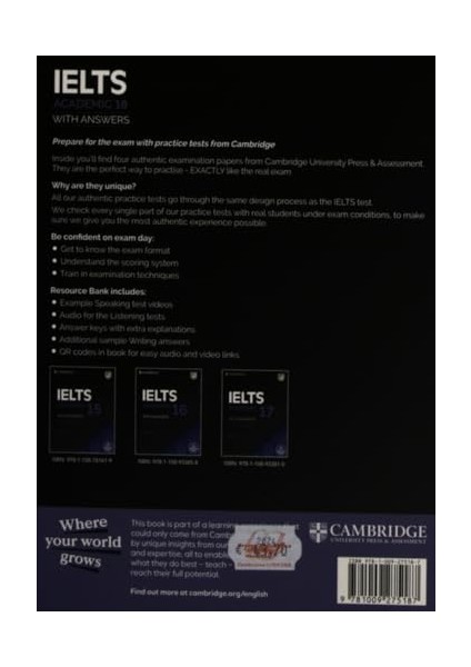 Ielts 18 Academic Student's Book With Answers With Audio With Resource Bank: Authentic Practice Tests
