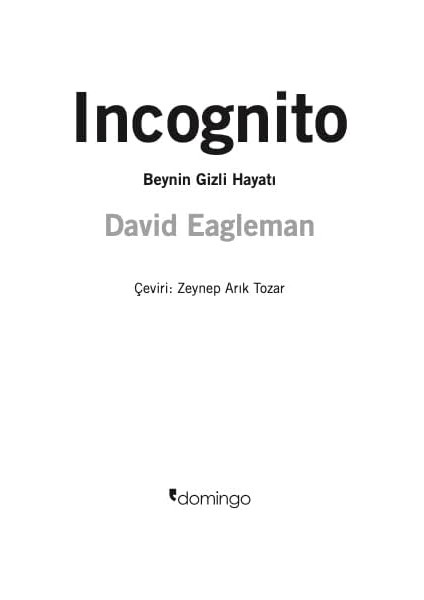 Incognito: Beynin Gizli Hayatı fiyatları