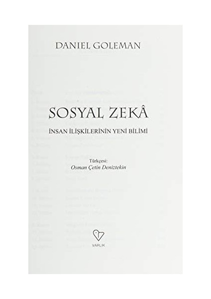 Sosyal Zeka: Insan Ilişkilerinin Yeni Bilimi modelleri