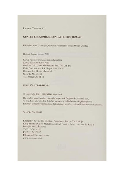 Güncel Ekonomik Sorunlar: Borç Çıkmazı fiyatları