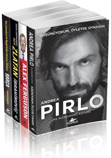 Futbolun Efsaneleri 4 Kitap Set – Andrea Pirlo, Alex Ferguson, Zlatan Ibrahimoviç, Barça