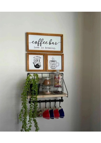 Metal Askılıklı Kahve Köşesi Rafı ( Lisinya ) fiyatları