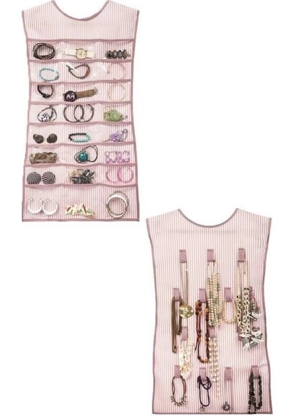 Elbise Şeklinde Takı Düzenleyici Iki Taraflı Mücevherler ve Takılar Için Takı Organizer ( Lisinya ) fiyatları