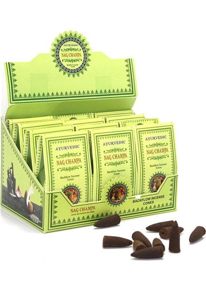 Ayurvedic Konik (Geri Akış) Tütsü Nag Champa Aromalı ( Lisinya )