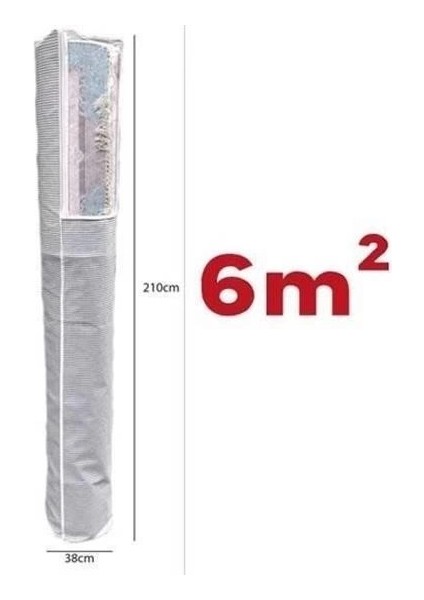 Pencereli Halı Hurcu Toz Geçirmez Sağlam Dayanıklı Hurç Organizer 4m² ( Lisinya )