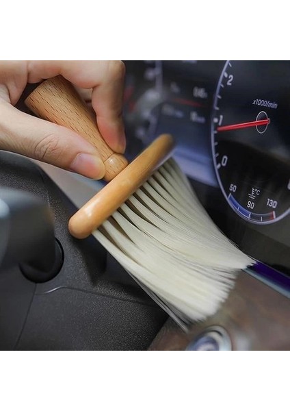 Araba Için Ahşap Saplı Yumuşak Kıl Fırça Detaylı Toz Alma Temizleme Fırçası ( Lisinya ) indirimleri