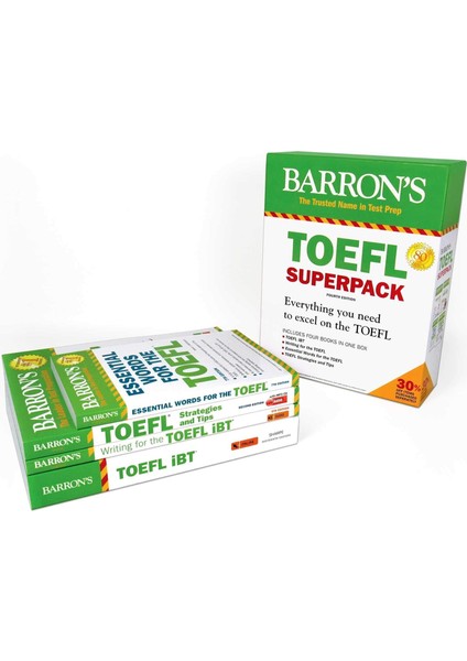 Toefl Ibt Superpack: 4 Books + Practice Tests + Audio Online
