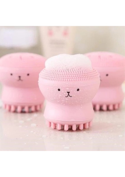 Peeling Etkili Mini El Yüz Cilt Temizleme Fırçası Silikon Temizlenmesi Kolay Siyah Nokta Gi ( Lisinya )