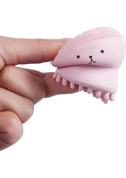 Peeling Etkili Mini El Yüz Cilt Temizleme Fırçası Silikon Temizlenmesi Kolay Siyah Nokta Gi ( Lisinya )