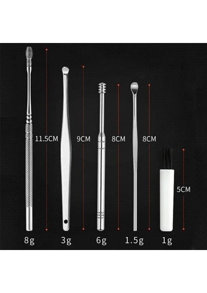 6 Parça Paslanmaz Çelik Kulak Balmumu Toplayıcı Çıkarıcı Temizleyici Bakımı Çubuk Seti ( Lisinya ) fırsatları