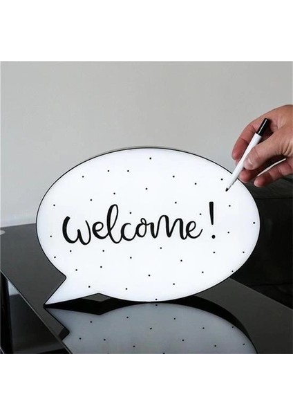 Kalemle Yazılabilen Konuşma Balonu Görünümlü Işıklı Mesaj Panosu ( Lisinya ) indirimleri