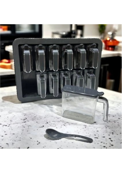 12'li Standlı Kaşıklı Baharatlık Seti ( Lisinya ) fiyatları