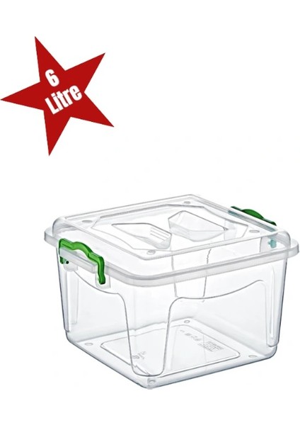 Şeffaf Saklama Kutusu 6 Litre ( Lisinya )