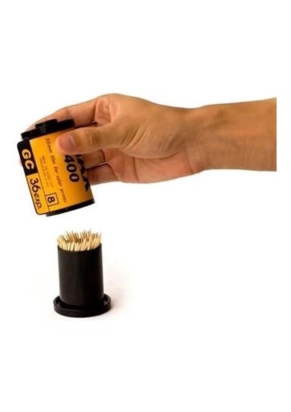 Dörtgen Fotoğraf Filmi Şeklinde Kürdanlık Kürdan Tutucu Kutu ( Lisinya )