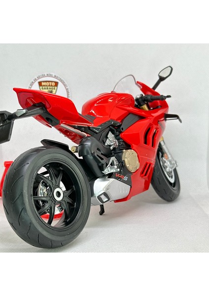 Ducati Panigale V4 1:9 Ölçek(26 Cm) – Işıklı Diecast Motosiklet Modeli - Arka Teker Stantlı modelleri