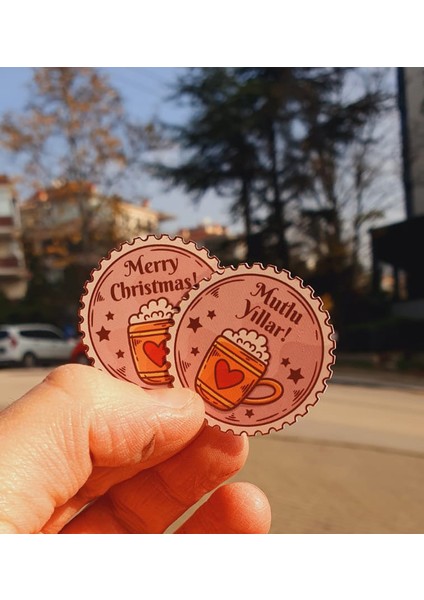 *özel Kesim* Yılbaşı-Merry Christmas- Stamp Sticker Set -20ADET-