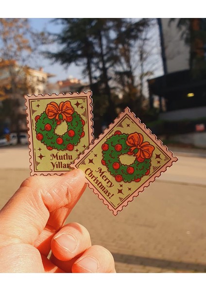 *özel Kesim* Yılbaşı-Merry Christmas- Stamp Sticker Set -20ADET-