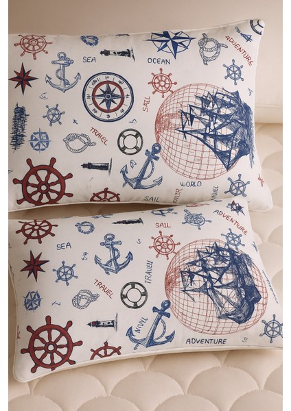 Navira 2 Li Desenli Pamuklu Kumaş Fermuarlı Yastık Kılıfı fiyatları