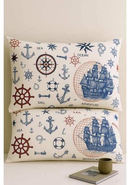 Navira 2 Li Desenli Pamuklu Kumaş Fermuarlı Yastık Kılıfı modelleri