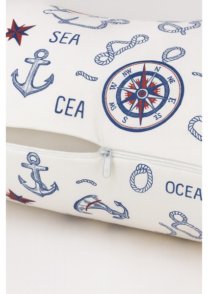 Navira 2 Li Desenli Pamuklu Kumaş Fermuarlı Yastık Kılıfı fırsatları