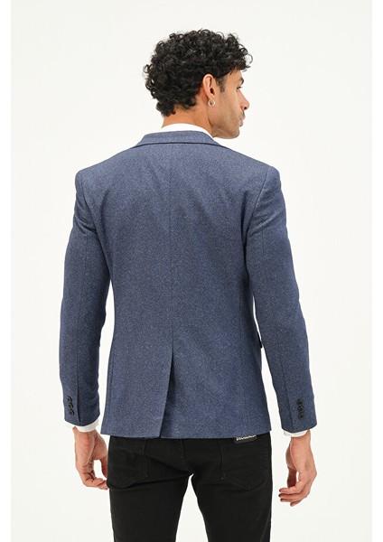 Erkek Slim Fit Blazer Ceket Mavi modelleri