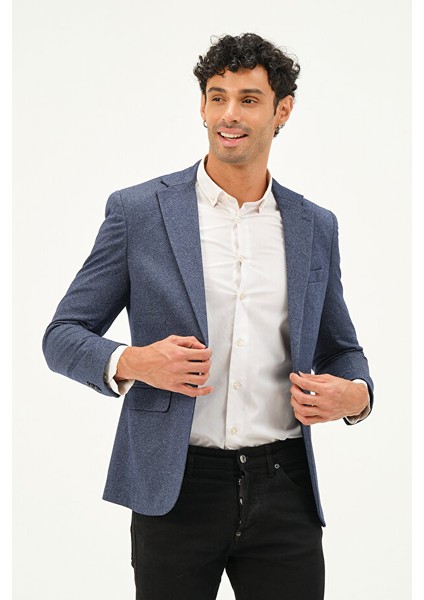 Erkek Slim Fit Blazer Ceket Mavi fırsatları
