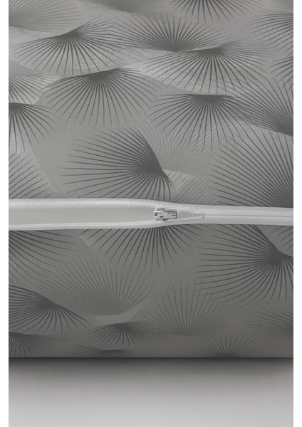 Indiba 2 Li Gri Desenli Pamuklu Kumaş Fermuarlı Yastık Kılıfı fırsatları