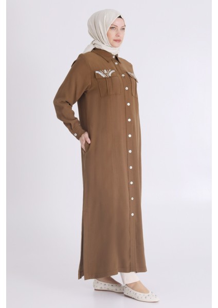 Büyük Beden Tensel Tesettür Sedefli Ferace modelleri