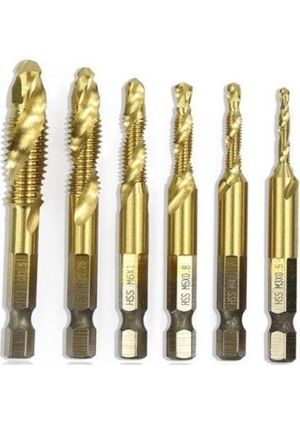4341 Hss Titanyum Kaplama Kılavuz Matkap Ucu (6 Parça)