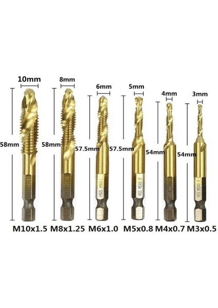 4341 Hss Titanyum Kaplama Kılavuz Matkap Ucu (6 Parça) fiyatları