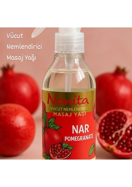 Nonita - Nar Özlü Vücut Nemlendirici Masaj Yağı 150 ml