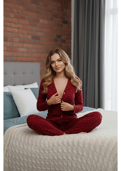 Süet Gömlek Pijama Takımı 7001 Puantiyeli