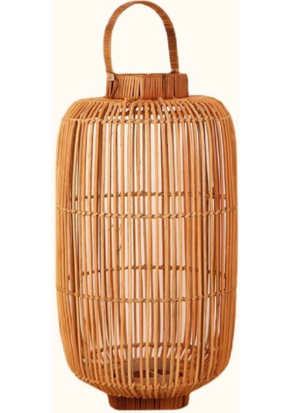 El Yapımı Rattan Dekoratif Mumluk 28X50X70, Şık ve Zarif Tasarım