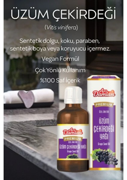 Onaylı %100 Saf Üzüm Çekirdeği Yağı - Soğuk Sıkım - 50 ml fiyatları