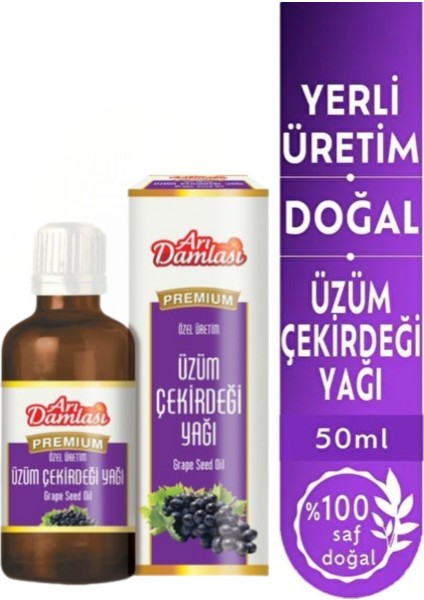 Onaylı %100 Saf Üzüm Çekirdeği Yağı - Soğuk Sıkım - 50 ml modelleri
