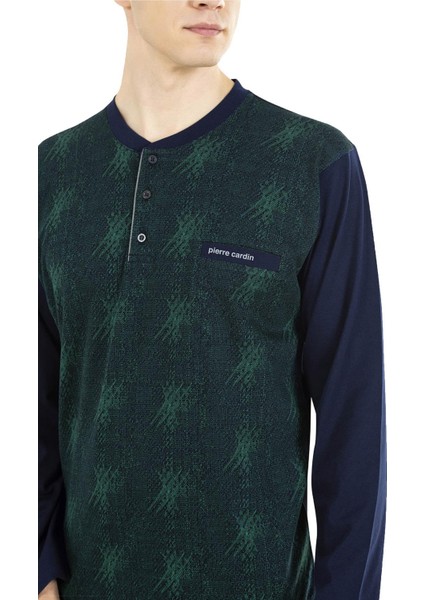 Jakarlı Erkek Pijama Takım, %100 Pamuk