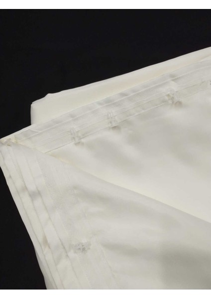 Lüks 1.Sınıf Özel Dikim Eleganse Krem Saten güneşlik Perde En X Yükseklik Ölçülerle fırsatları