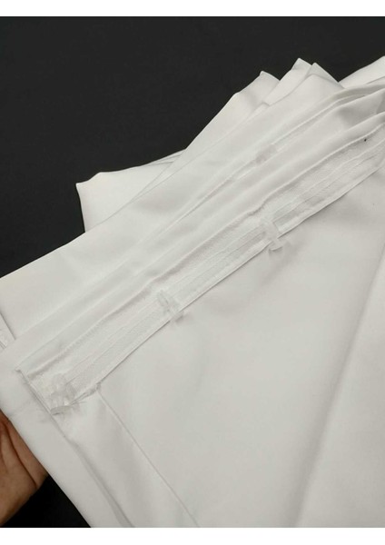 Lüks 1.Sınıf Özel Dikim Eleganse Beyaz Saten güneşlik Perde En X Yükseklik Ölçülerle