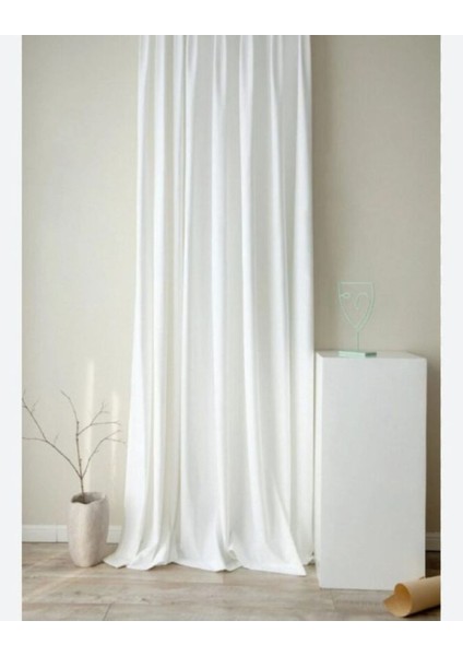 Lüks 1.Sınıf Özel Dikim Eleganse Beyaz Saten güneşlik Perde En X Yükseklik Ölçülerle