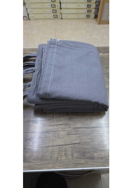 Lüks 1.Sınıf Eleganse Antrasit Düz Renk Kornişli Özel Dikim Lüks Branda Balkon Perdesi