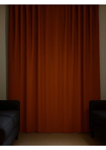 Lüks 1.Sınıf Eleleganse Petek Kadife Dokulu Lüks Kiremit Ada Fon Perde Tek Kanat indirimleri