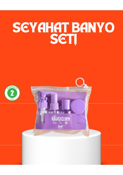 5 Parça Seyahat Kişisel Bakım Seti Şişe Sprey Krem Kutulu