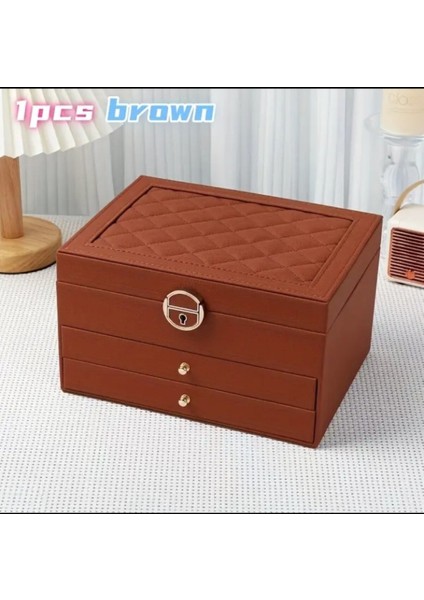 Şık Çok Katmanlı Takı Saklama Kutusu, Kolye, Küpe, Yüzük ve Saat Organizer fiyatları