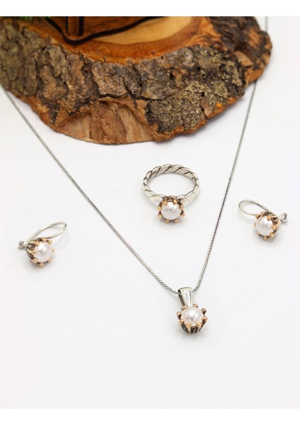 Inci Taşlı Kase Tasarım El Işi Otantik Gümüş Üçlü Set 201024832 indirimleri