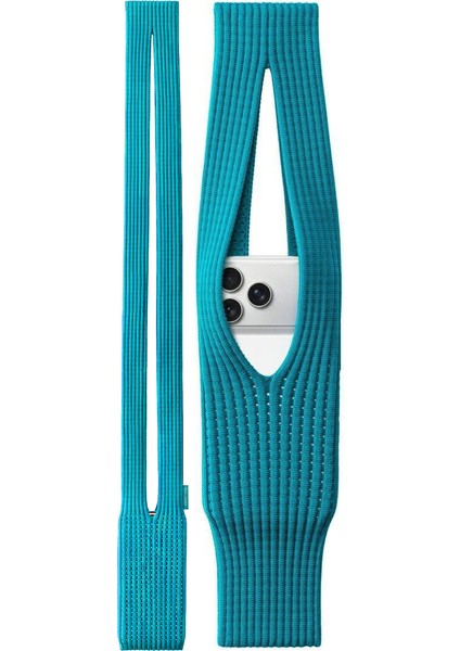 Tüm Telefonlarla Uyumlu 80 cm Phone Pocket Premium Örgü Telefon Askısı | 3D Esnek Tasarım