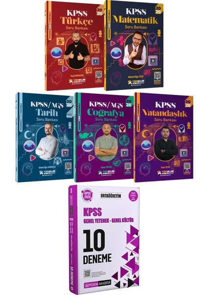 Atölye Serisi Türkçe Matematik Tarih Coğrafya Vatandaşlık Soru - 2026 Kpss Ortaöğretim Çözümlü 10 Deneme