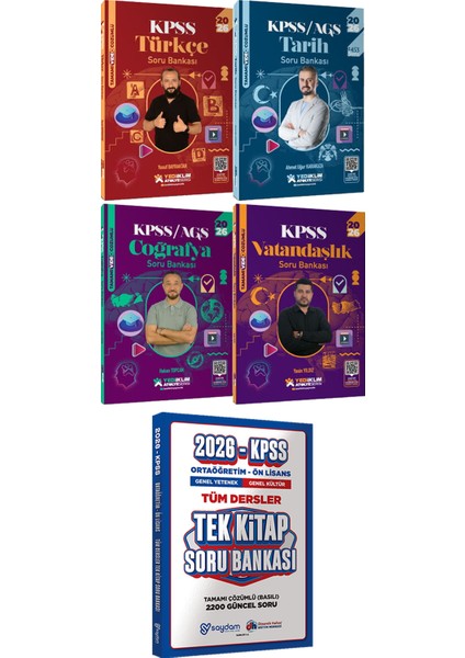 2026 Kpss Atölye Serisi Türkçe Tarih Coğrafya Vatandaşlık Soru - Ortaöğretim Ön Lisans Tek Kitap Soru