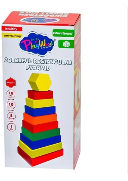 Ahşap Dikdörtgen Renkli Kule fiyatları